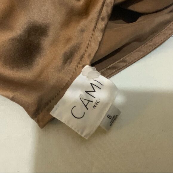 Cami NYC Small  Brown one shoulder silk satin Bodysuit - Picture 9 of 11
